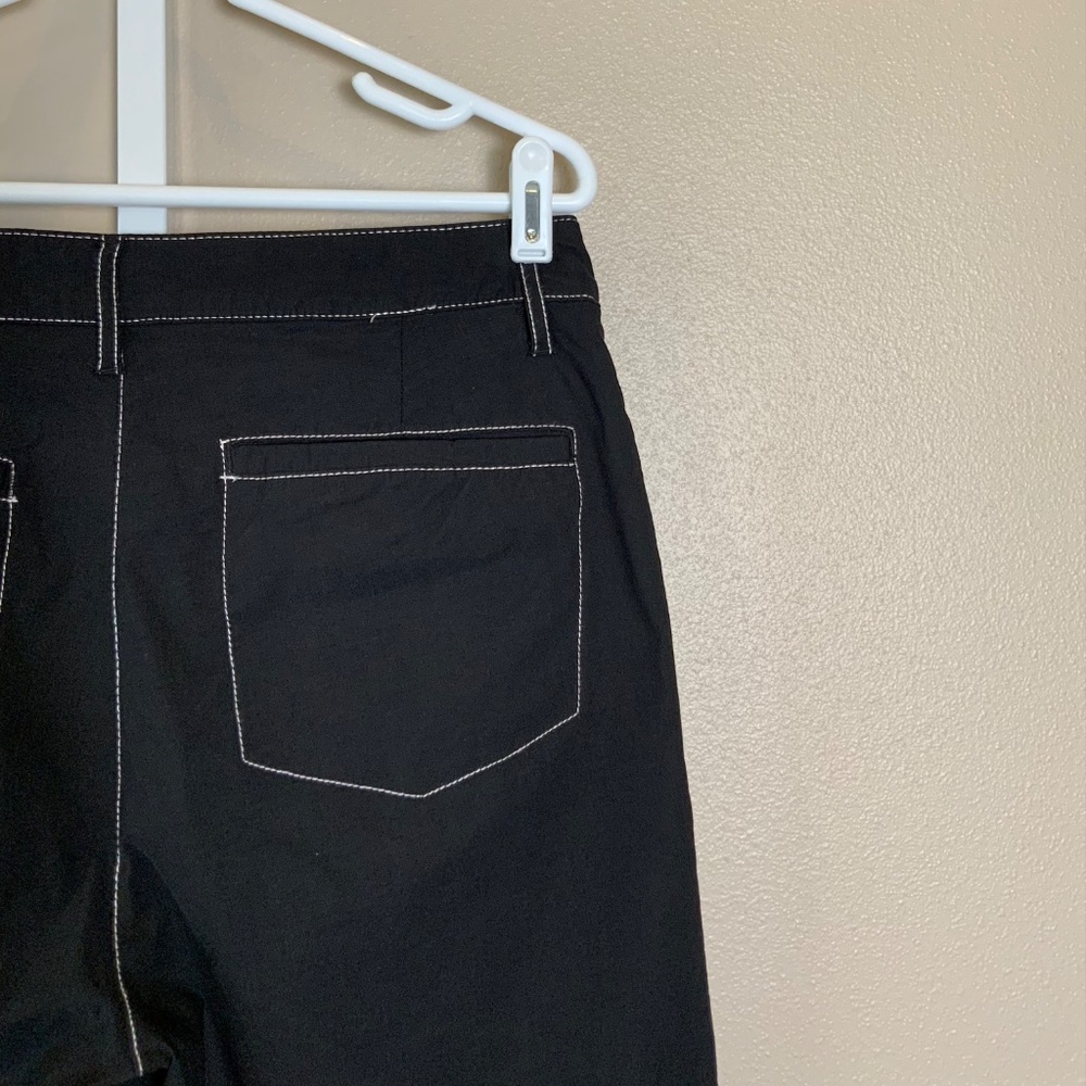 Nicole Miller Contrast Stitch Cropped Pants - Picture 13 of 16